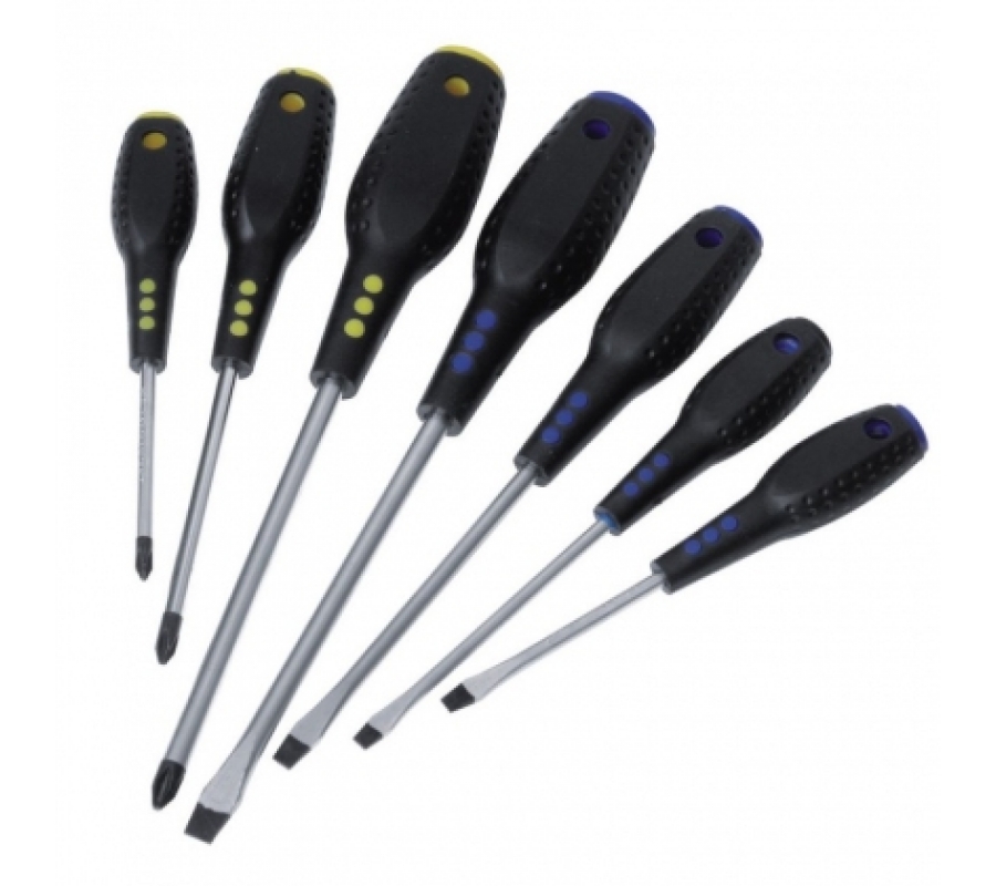 Screwdriver set CrV 7 pcs., (0602)