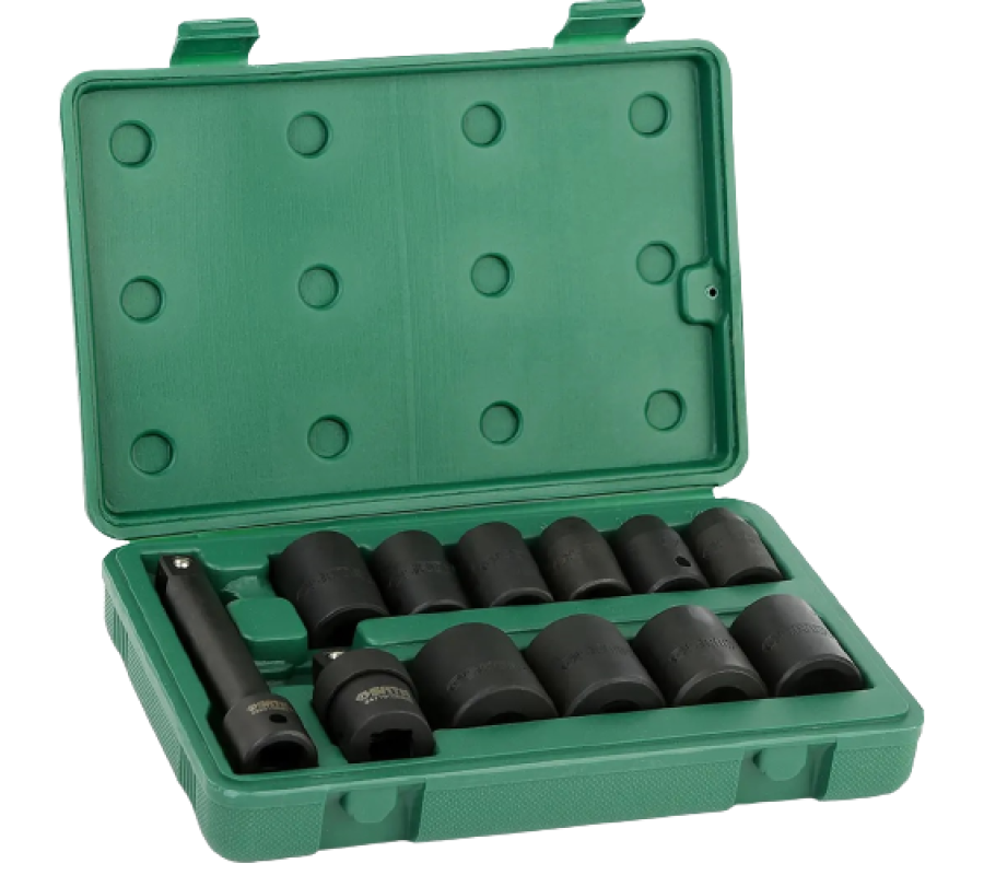 1/2" Smūginių galvučių rinkinys 12vnt. (7/16"-1") (Colinė sistema) (S09008)