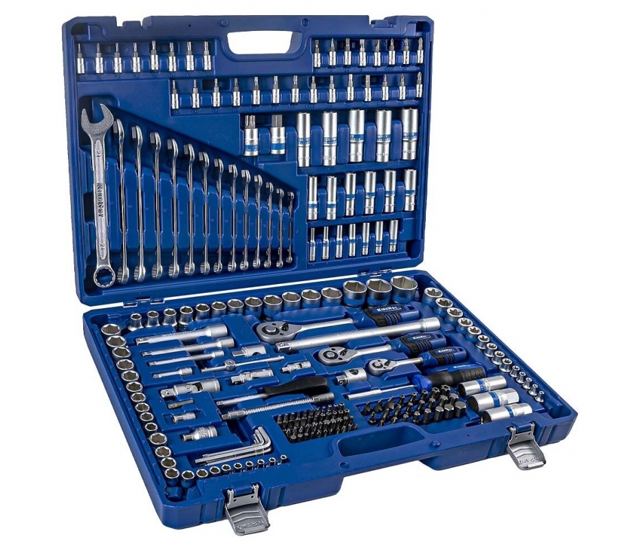 1/4" + 3/8" + 1/2" Dr. Socket wrench set 218pcs. (KR218MDA)