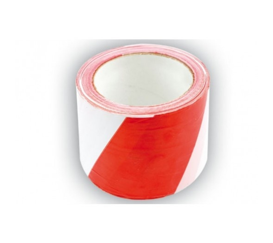 PVC LANE MARKING TAPE WHITE-RED 75X100M (75233)