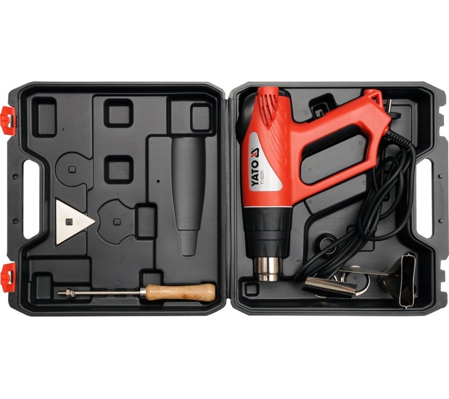 HOT AIR GUN WITH ACCESSORIES 70~550°c 2000Watt "Yato" (YT-82291)