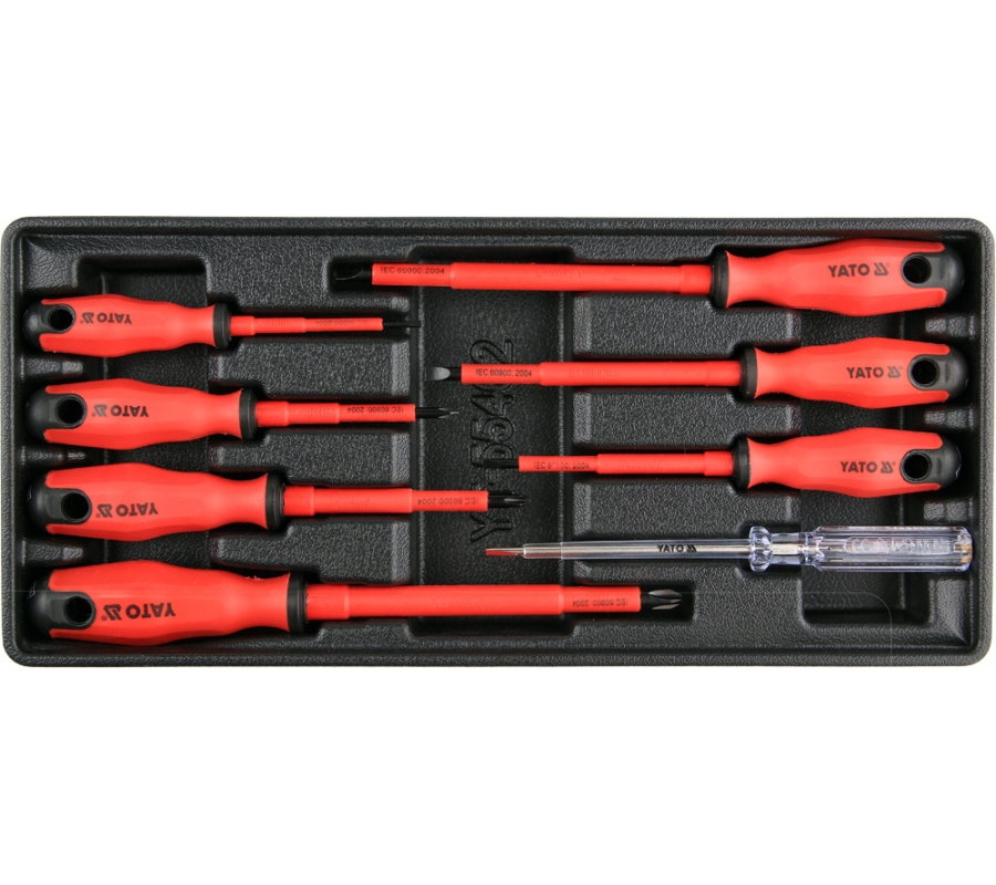 INSULATED SCREWDRIVERS, 8PCS SET (YT-55462)