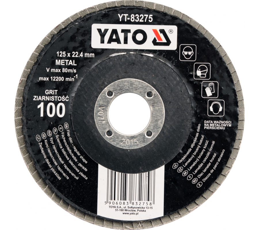 FLAP DISC- REGULLAR125mm P36 (YT-83271)