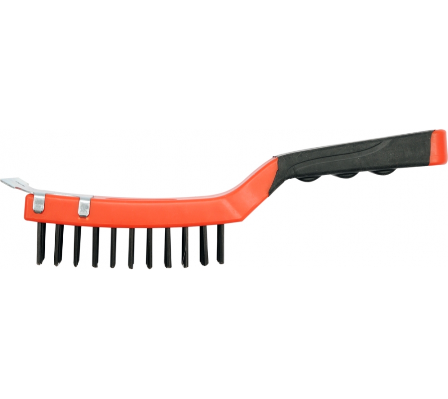Plastic handle wire brush 4 rows (YT-6333)