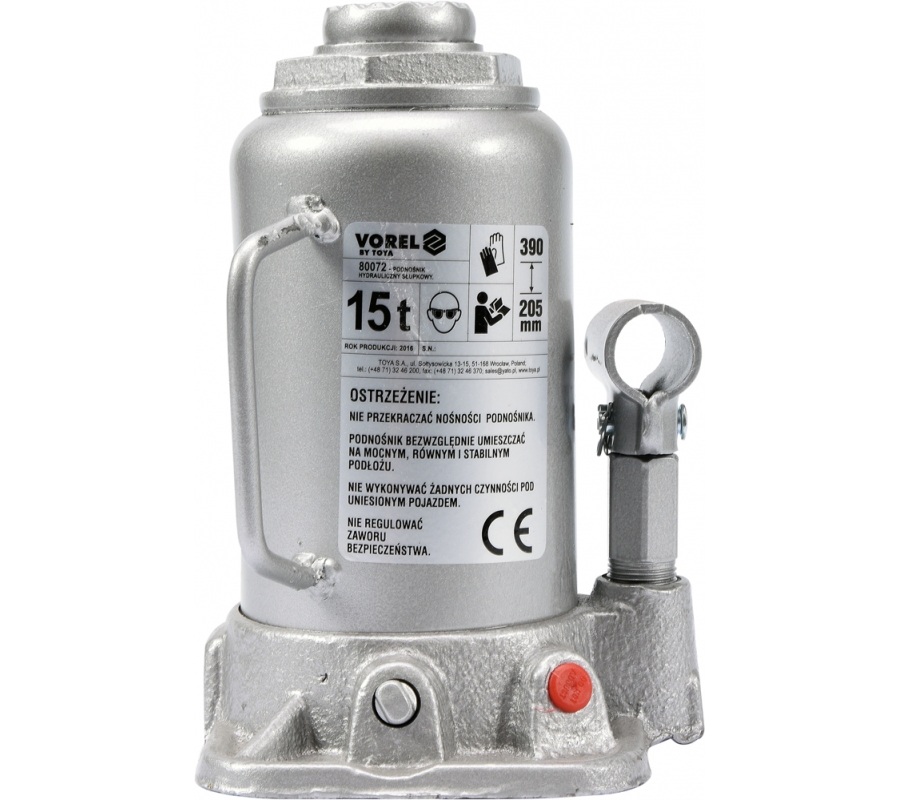 Hidraulinis domkratas 15t 205-390 mm TÜV/GS/CE (80072)