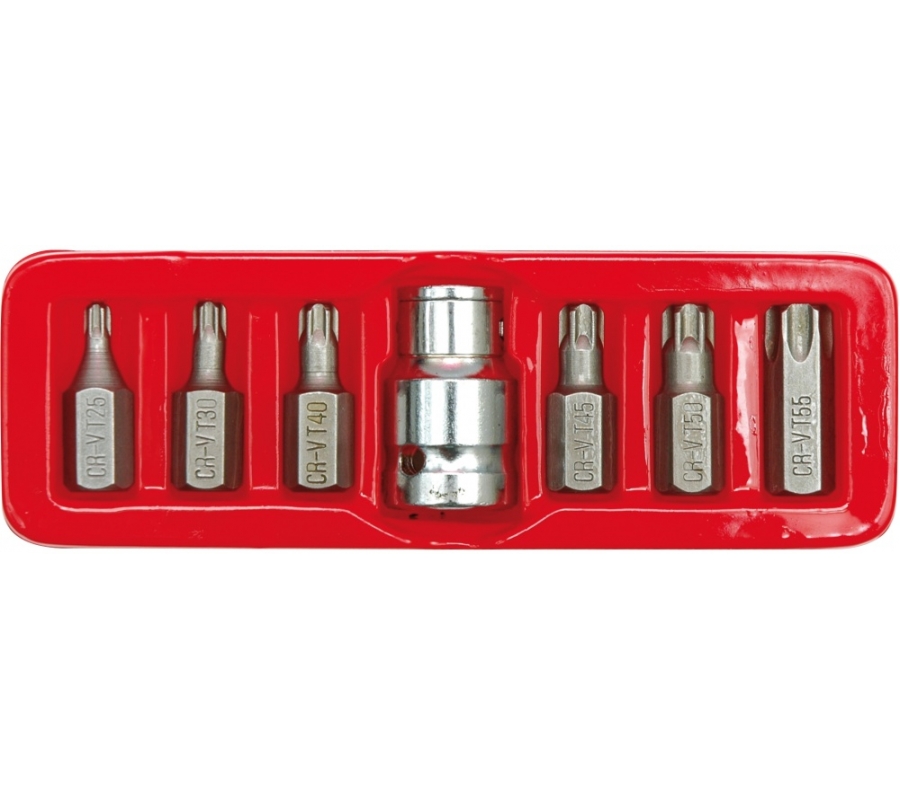 Antgalių rinkinys TORX, 7 dalių, 30mm ilgio (66570)