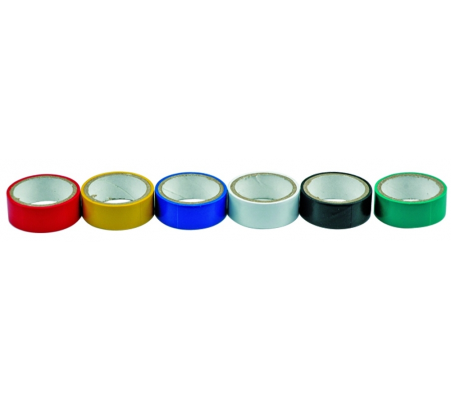 PVC TAPE 19MMX0,13MMX3M /6PCS/ (75060)