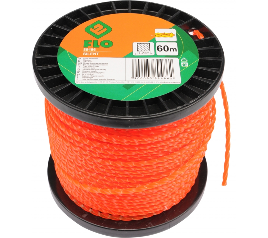 GRASS TRIMMER LINE 3.0MMx60M SILENT /SQUARE TWIST/ (89486)