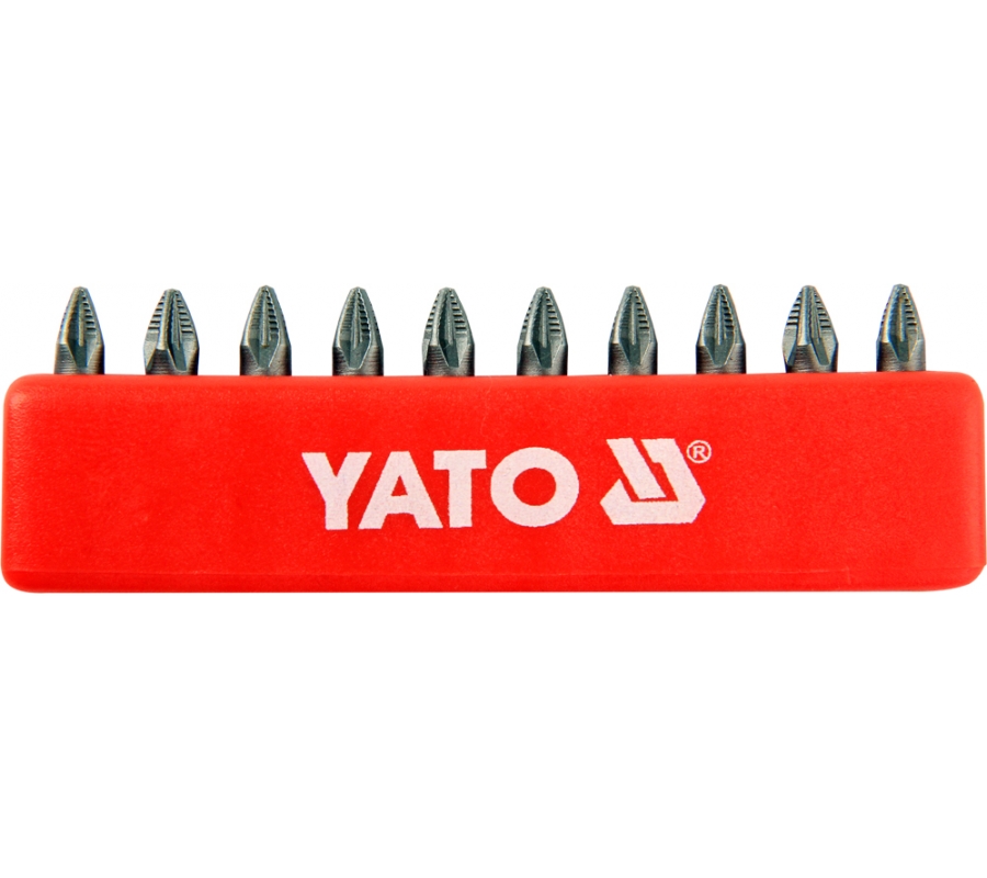 Screwdriver Bit Set, 10 pcs. PZ1x25 (YT-0470)