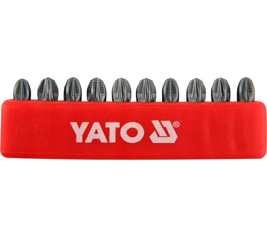 Screwdriver Bit Set, 10 pcs  PZ3x25 (YT-0472)