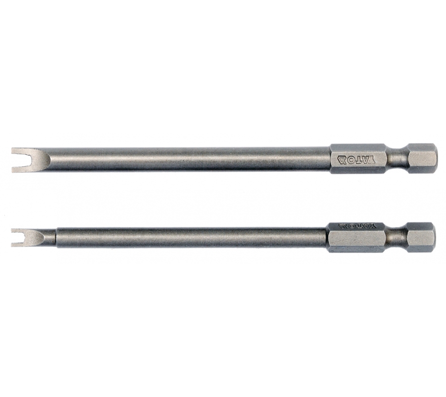 SCREWDRIVER BITS 1/4", 2pc, : NR6 X100MM; NR10 X100MM (YT-0499)