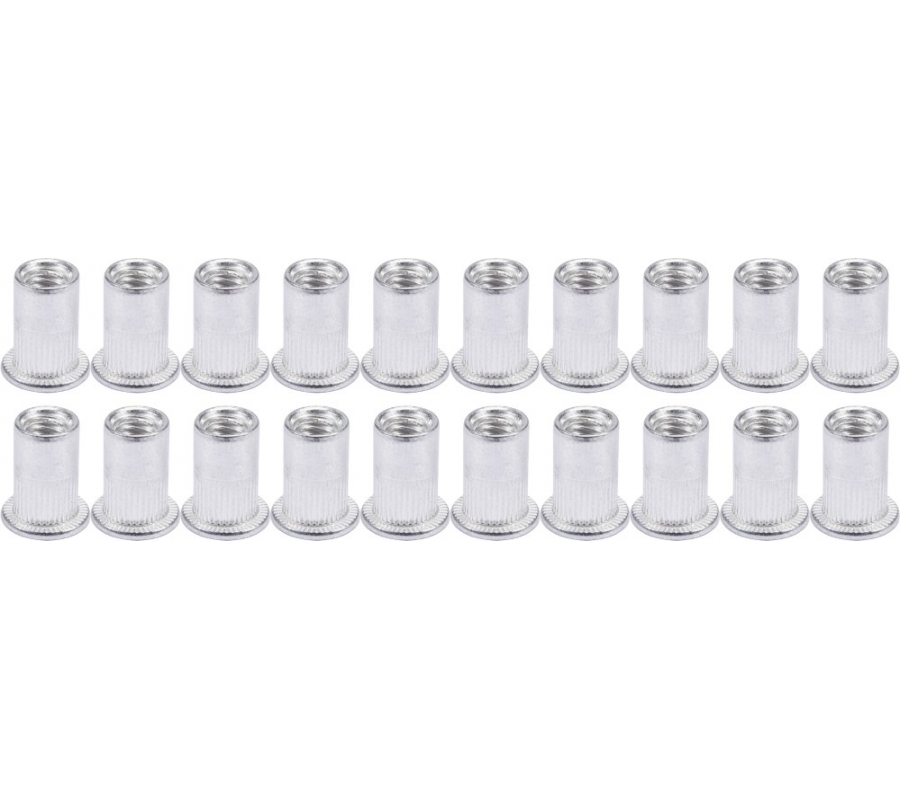 THREADED ALUMINUM RIVET NUTS M6, 20PCS (YT-36454)