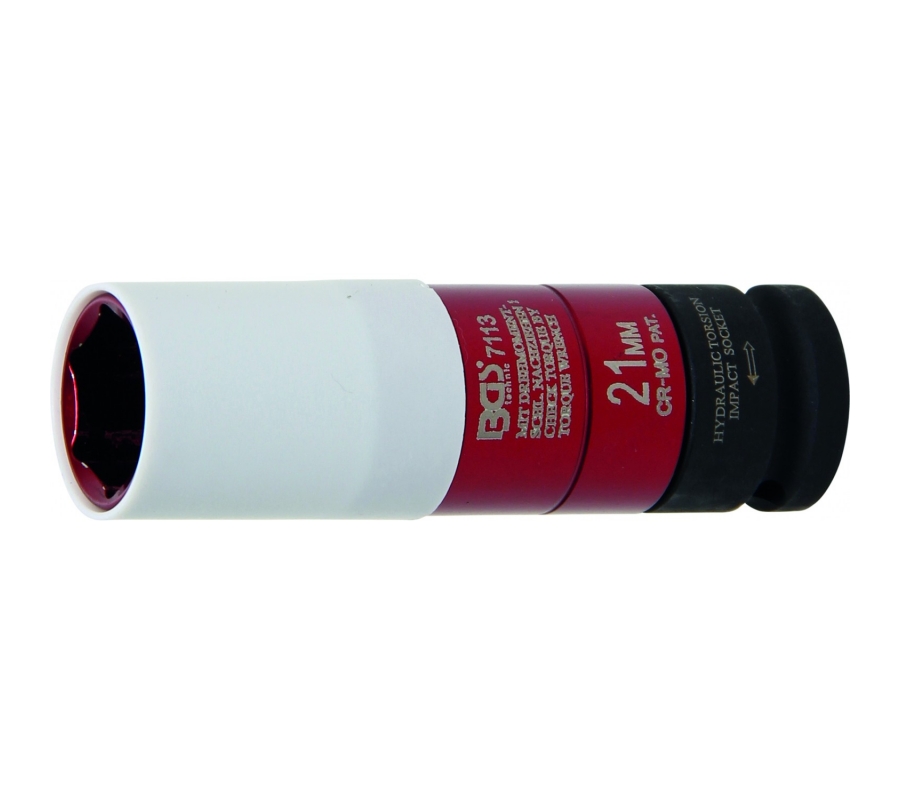 Galvutė ilga smūginė plonasienė 1/2", ribota iki 115 Nm, 21 mm (7113)