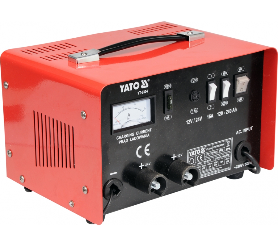 Battery charger 12/24V 20A 240 Ah (YT-8304)