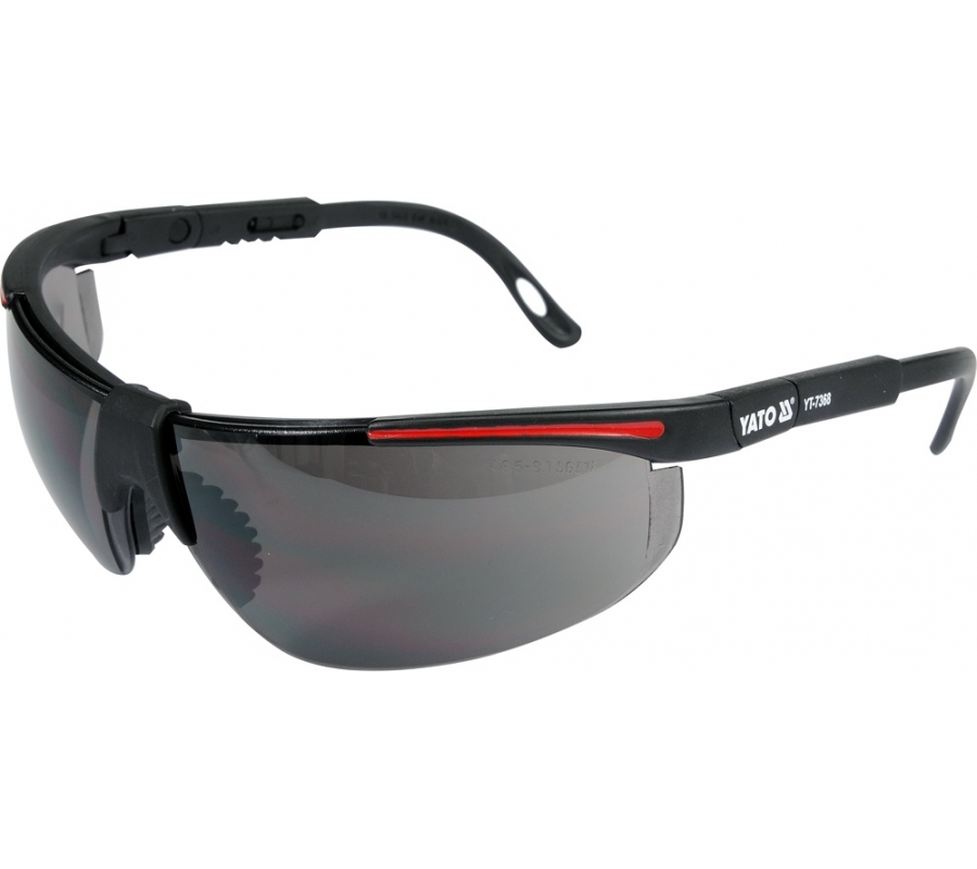 Safety glasses, grey (YT-7368)