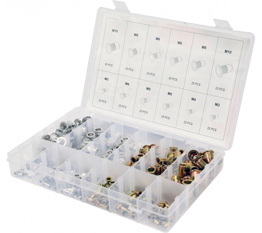 300 PCS M3-M10 MIX THRE ALU&STE RIV NUT (YT-36480)