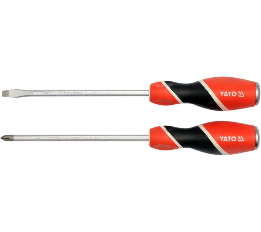 GO-THRU SCREWDRIVER SET 2PCS 6150CRV (YT-25998)