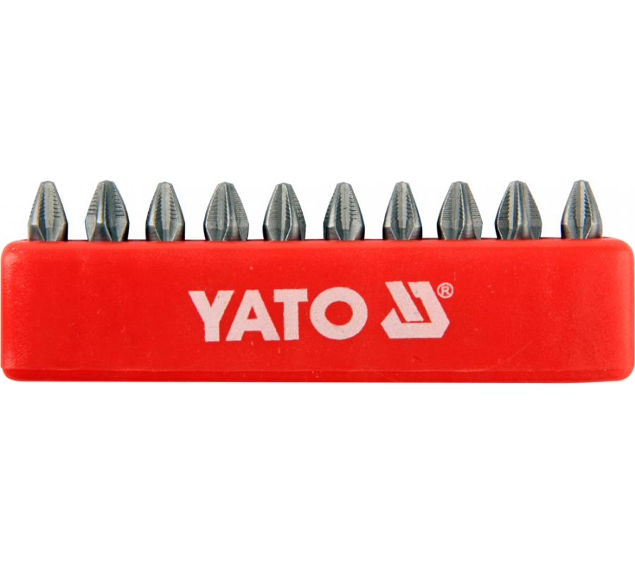 Screwdriver Bit Set, 10 pcs  PH2x25  (YT-0475)