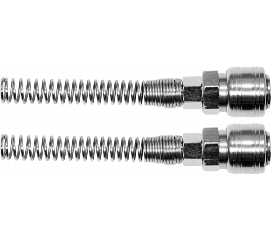Greitos jungtys žarnai (lizdai) su spyruoklėmis 6x10 mm, 2 vnt. (YT-24101)