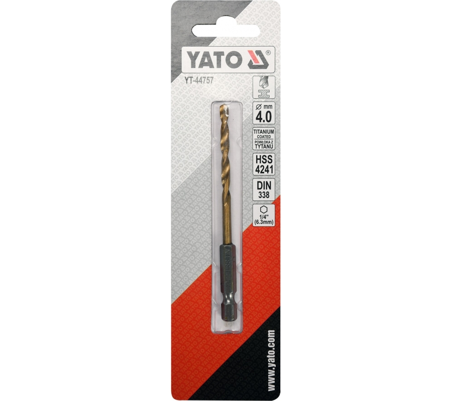 METAL DRILL WITH HEX SHANK 3,5MM TITAN (YT-44757)