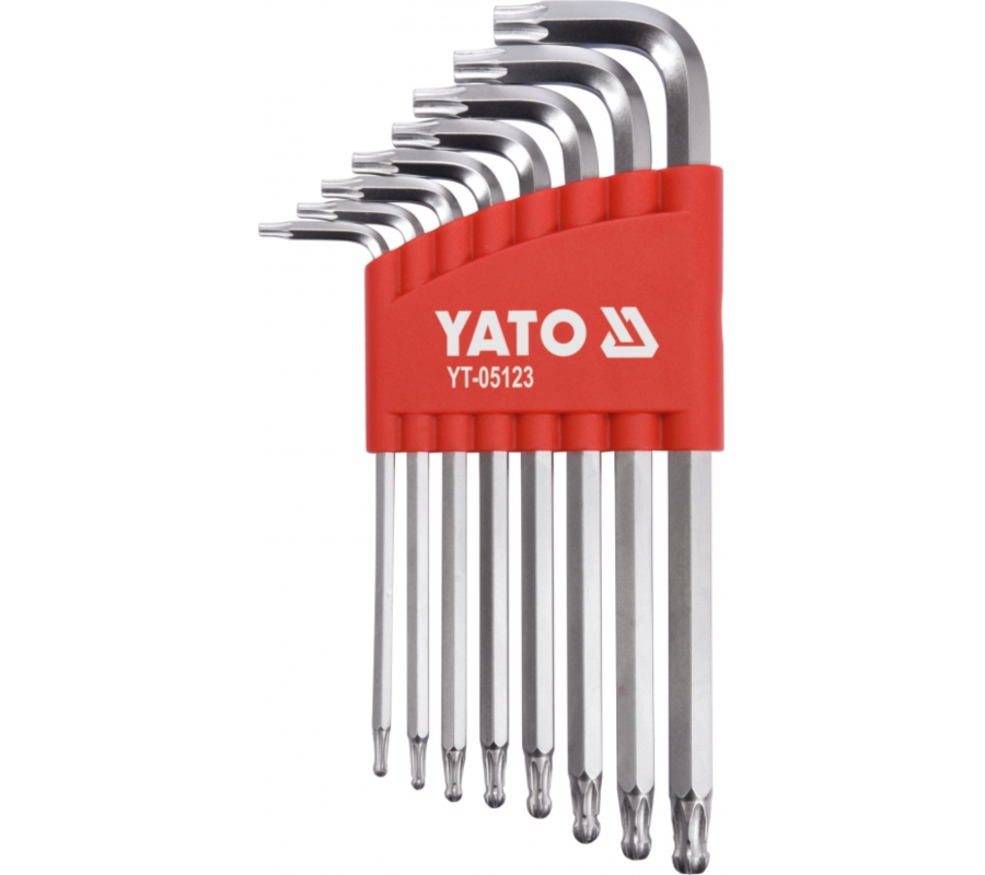 Набор ключей TORX 8шт. T 9-T40 с шаром (YT-05123)