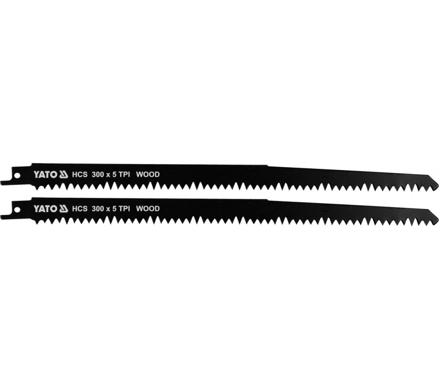 SABRE SAW BLADES HCS300MM 5TPI 2PCS (YT-33920)