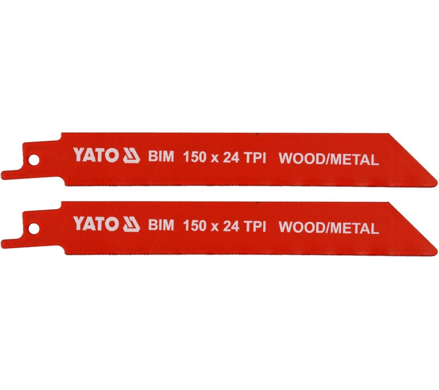 SABRE SAW BLADES BIM  150MM 24TPI 2PCS (YT-33932)