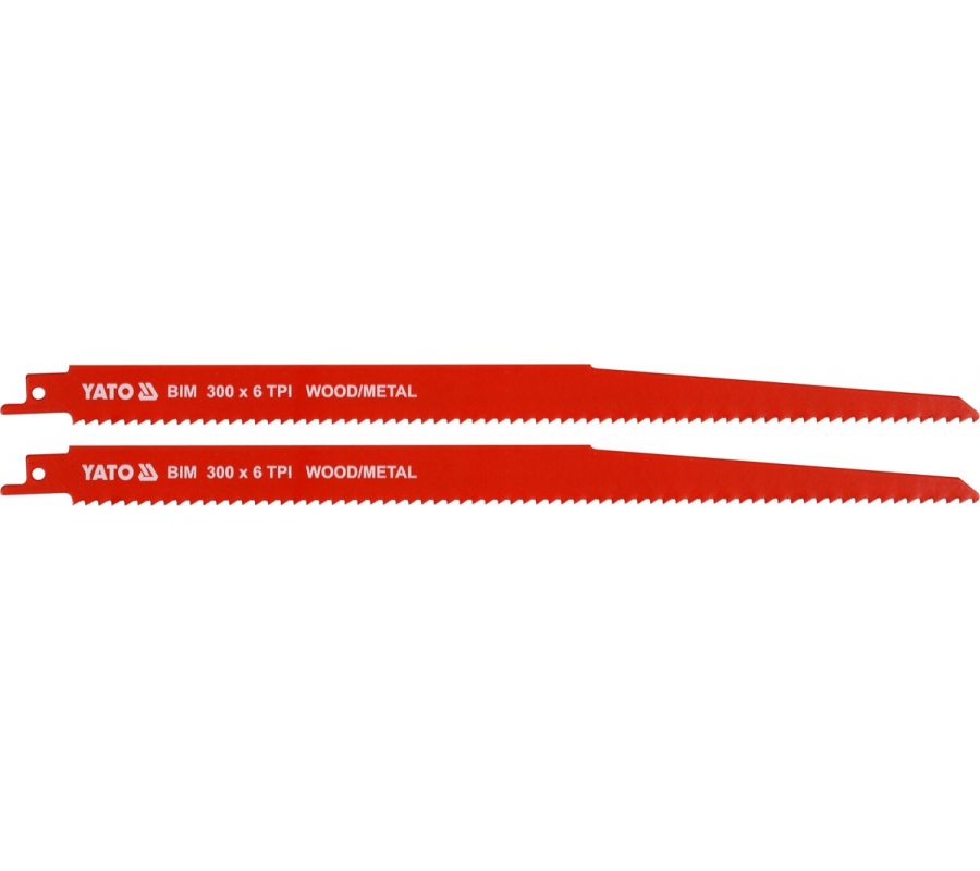 SABRE SAW BLADES BIM 300MM 6TPI 2PCS (YT-33935)