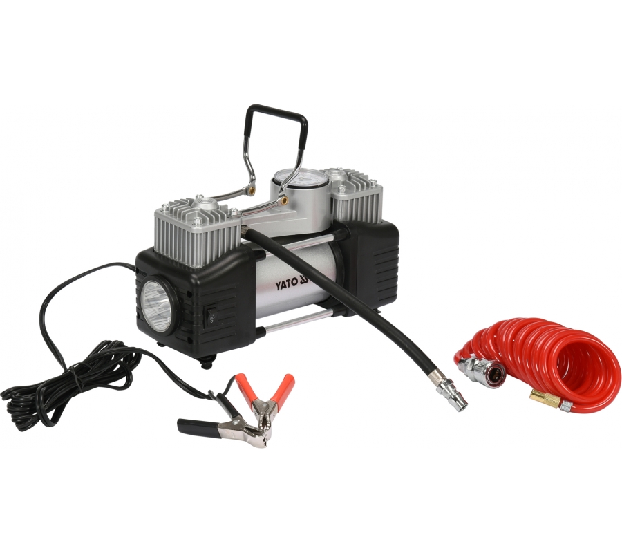 CAR AIR COMPRESSOR WITH LED LIGHT | 12V / 250W (YT-73462)