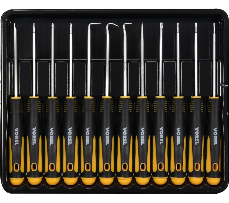 PRECISION SCREWDRIVER AND HOOK SET 12PC (64555)