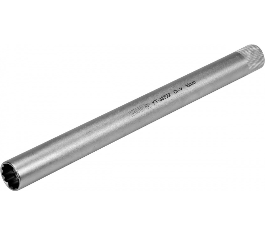 Long socket for spark plugs | 10 mm (3/8") | 16 mm (YT-38522)