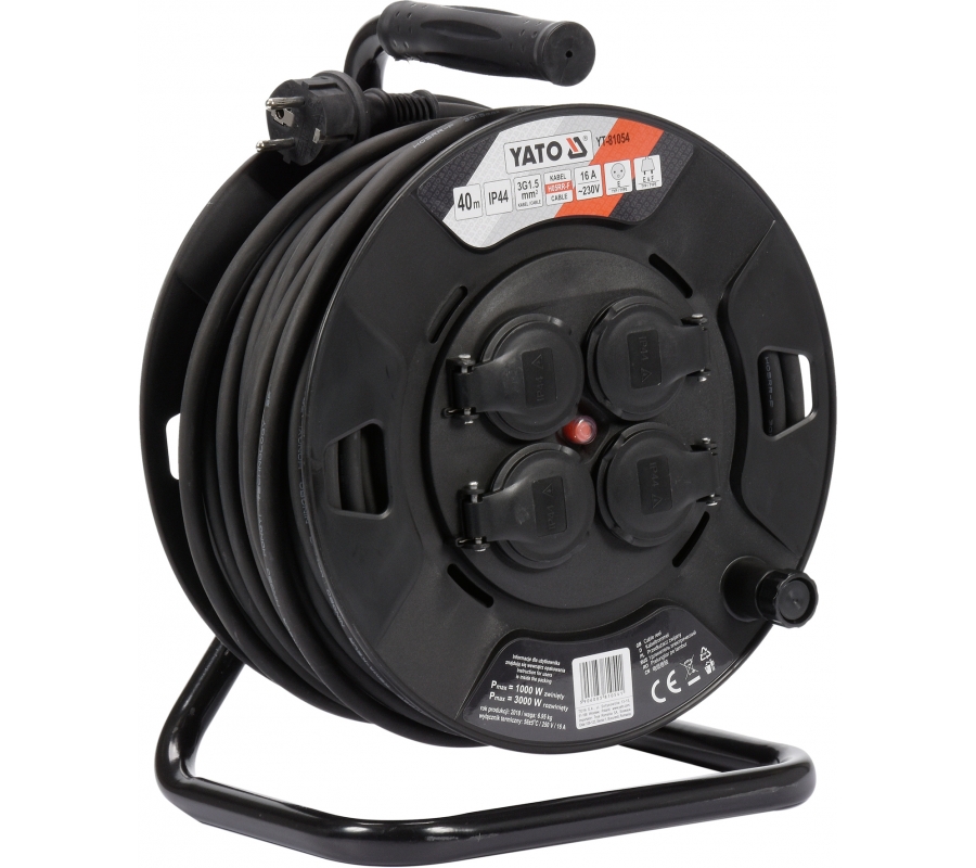CABLE REEL 40M 3х1,5mm (YT-81054)
