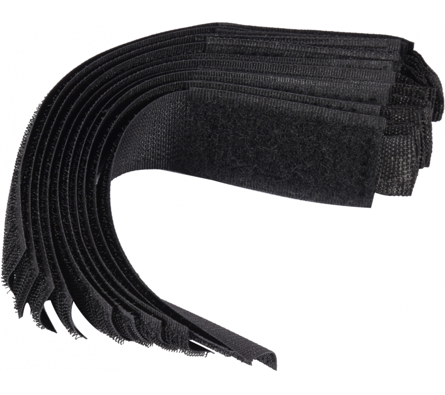 Velcro cable ties | black | 150 mm / 10 pcs. (73850)