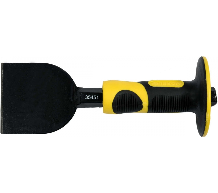 BRICKLAYER′S CHISEL WITH HAND GUARD | 215 X 19 X 75 mm (35451)