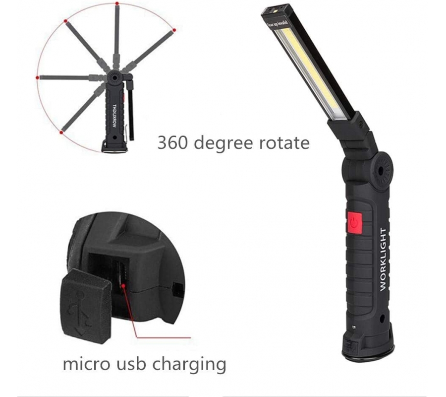 3W COB+0.5W LED USB  Rechargeable  work light (FD-8652)