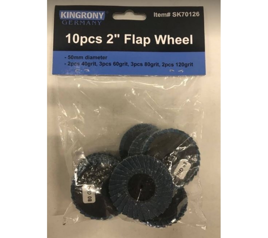 Flap wheel | Ø 75 mm | K 40 / 60 / 80 / 120 | 10 pcs. (SK70126)