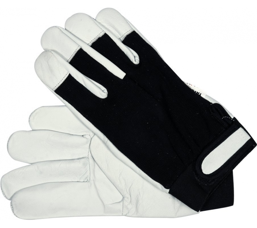 LEATHER ASSEMBLY GLOVES SIZE 8 BLACK (YT-74639)