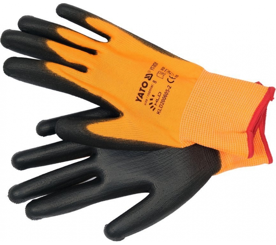 SAFETY GLOVES TOUCHSCREEN FING. PU S. 8 (YT-74751)