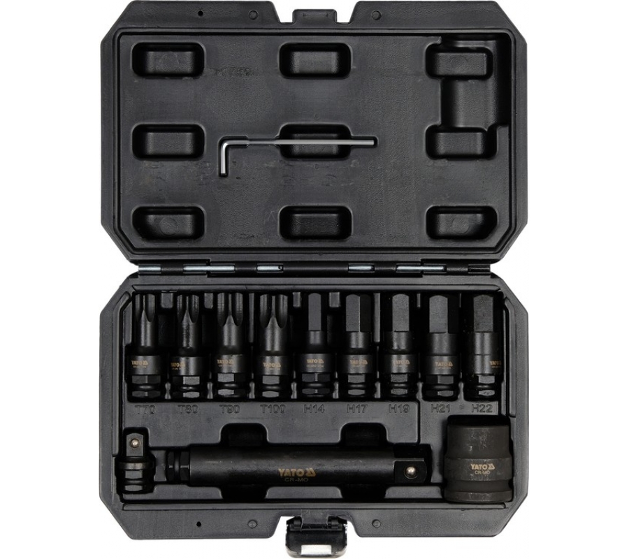 HEAVY TRUCK IMPACT BIT SET | 20 mm (3/4") | HEX/TORX (YT-10655)