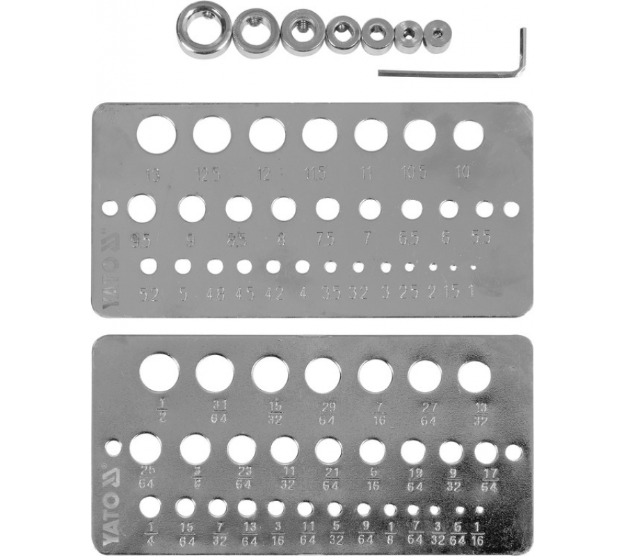 10 PCS. DRILL GUAGE & DEPTH STOP SET (YT-44095)