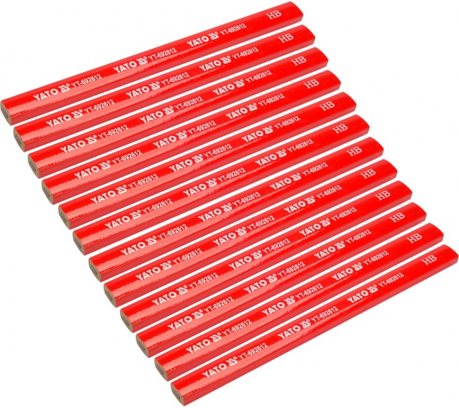 Carpentry pencils 175 mm. set 12 pcs (YT-692612)