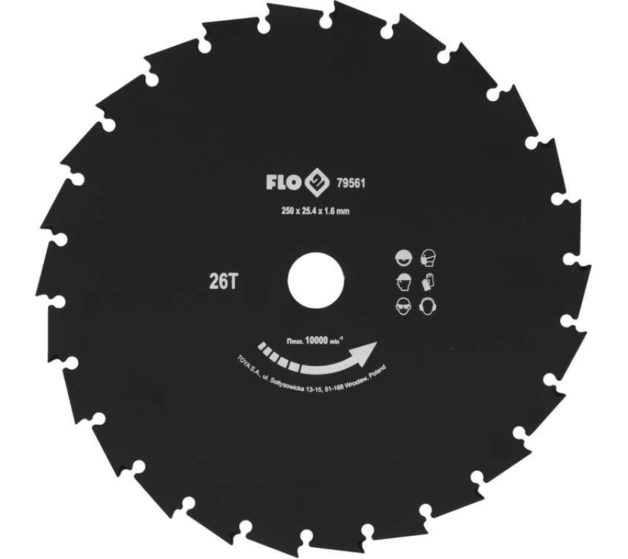 Peilis trimeriui / žoliapjovei | 26 T | 250 mm / 25,4 mm (79561)