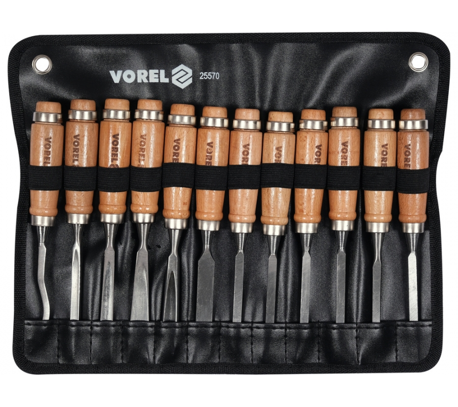 WOOD CARVING CHISEL SET 12 PCS. (25570)