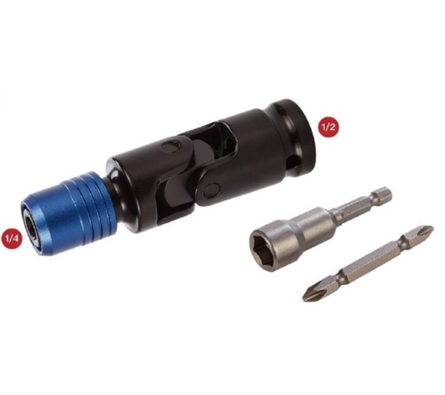 Универсальный шарнирный адаптер 1/2" на 1/4" (UJ2A)