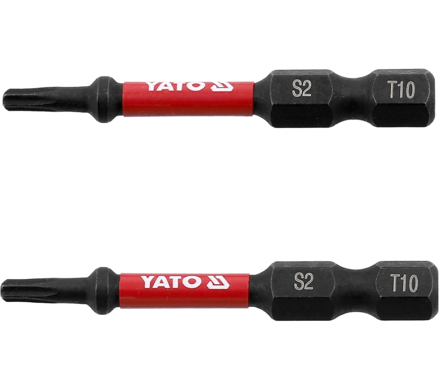 Antgaliai smūginiai | 6,3 mm (1/4") | S2 | T-Star (Torx) T10 | 2 vnt. (YT-78051)