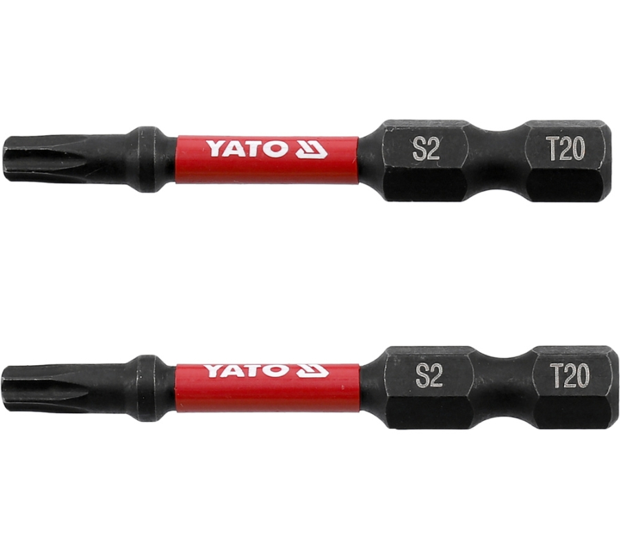 Antgaliai smūginiai | 6,3 mm (1/4") | S2 | T-Star (Torx) T20 | 2 vnt. (YT-78053)