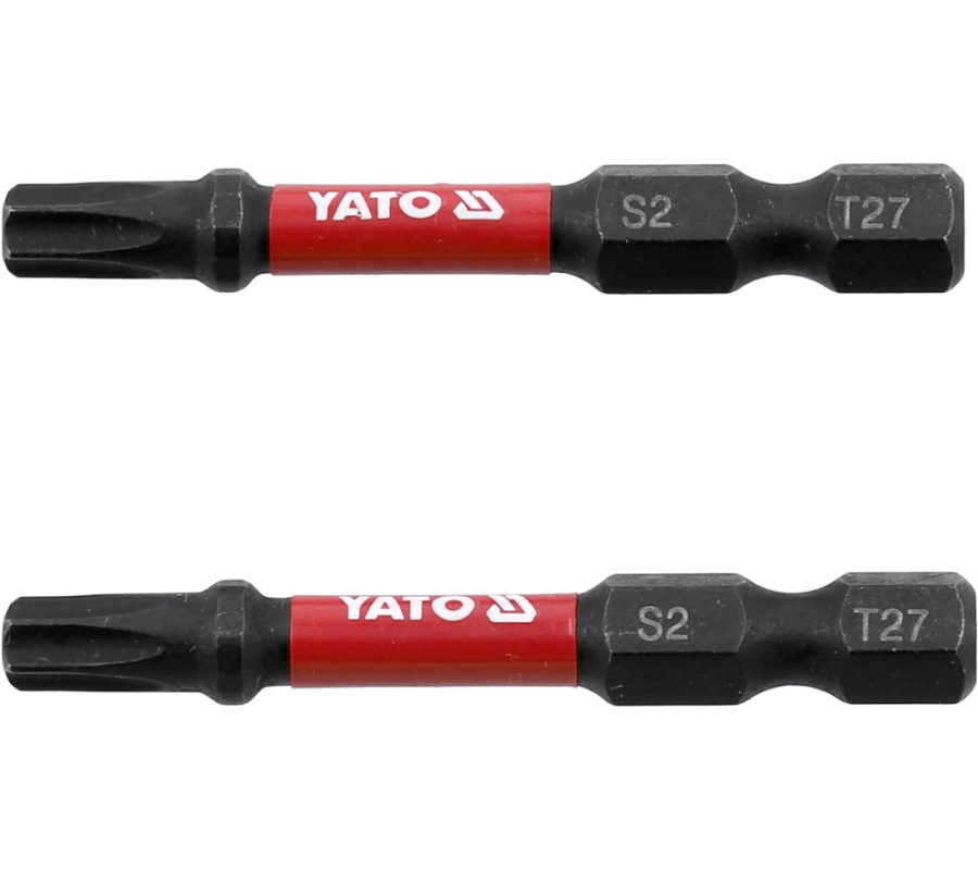 Antgaliai smūginiai | 6,3 mm (1/4") | S2 | T-Star (Torx) T27 | 2 vnt. (YT-78055)