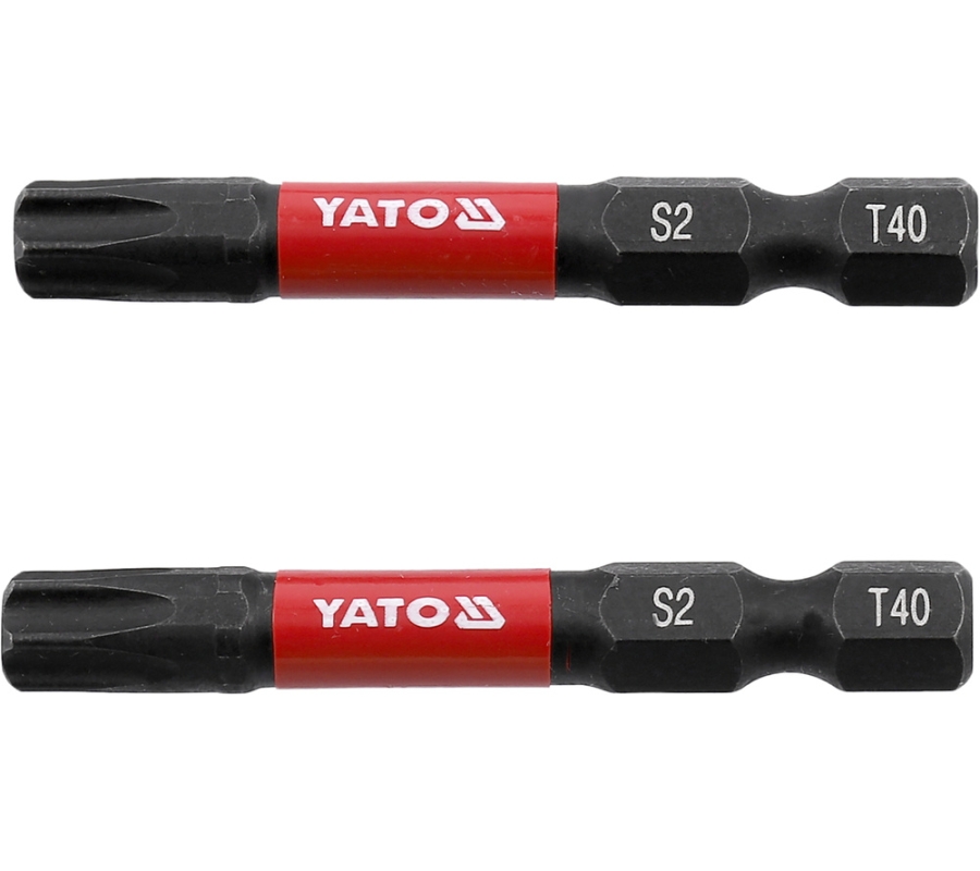 Antgaliai smūginiai | 6,3 mm (1/4") | S2 | T-Star (Torx) T40 | 2 vnt. (YT-78057)