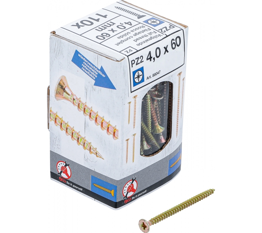 Универсальные винты | T-Star (для Torx) T20 | 4,0 x 50 мм | 120 шт.. (88005)