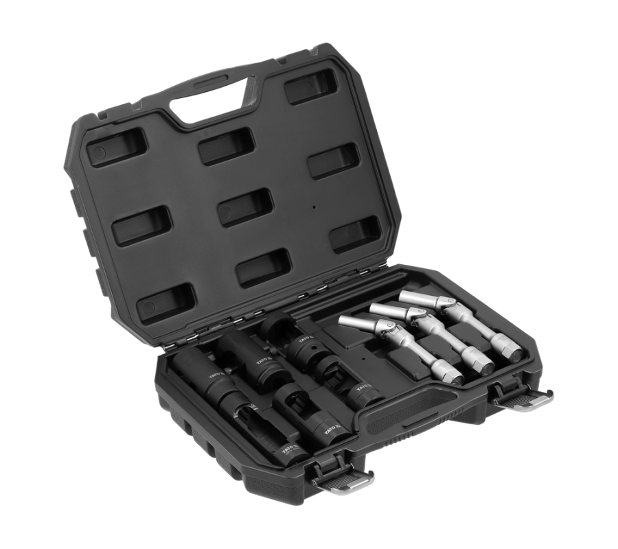 GLOW PLUG INIECTORS SOCKET SET | 1/2" + 3/8” | 9 pcs (YT-05349)